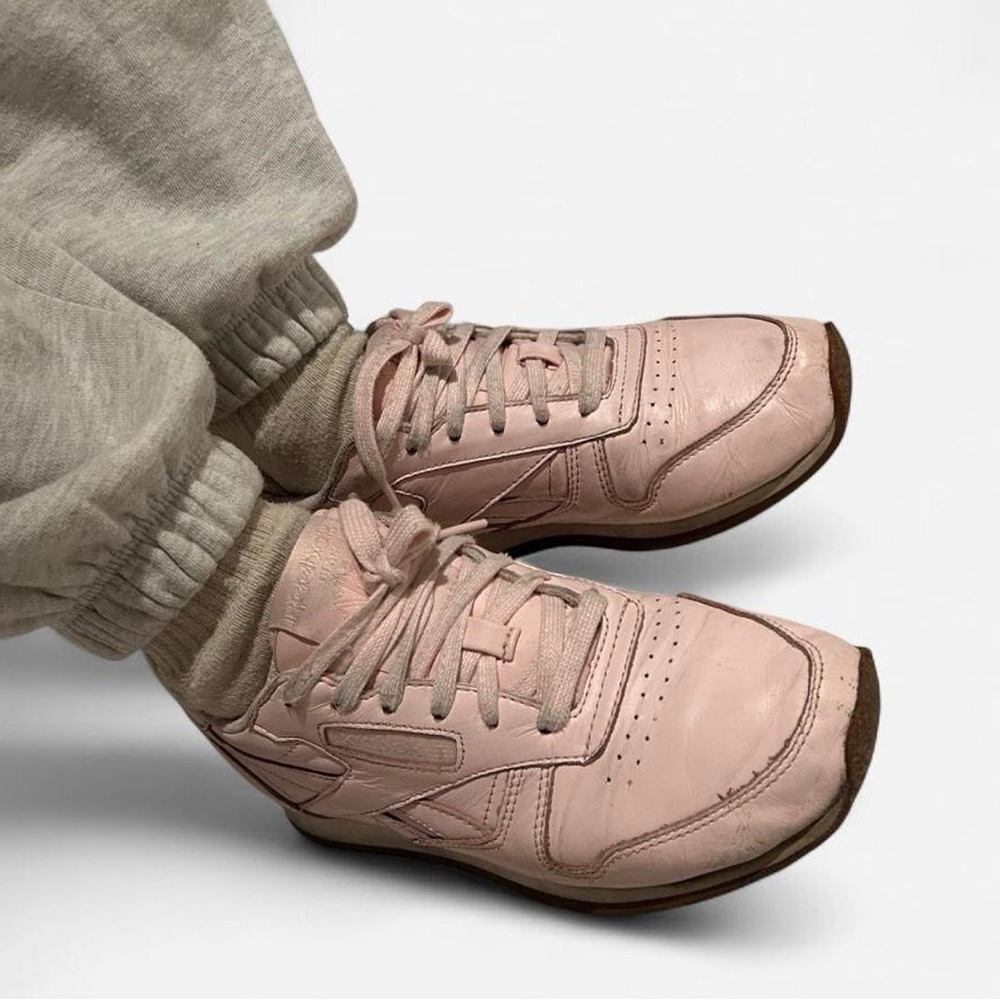 Pastel pink Reebok sneakers